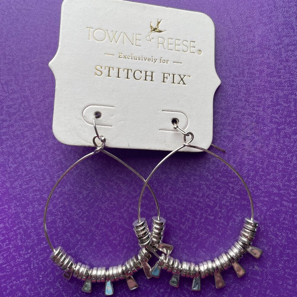 Bundle 3 for $12.  Town and Reese Silver Tone Drop Earrings